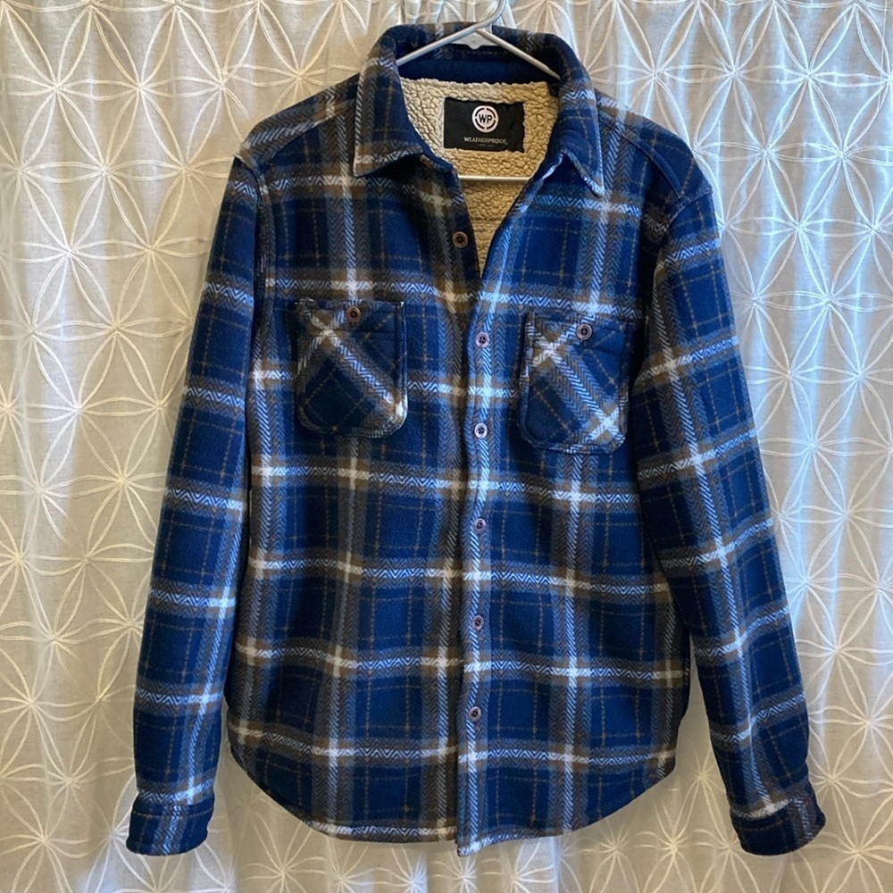 Weatherproof Button Down Fleece Sherpa Jacket